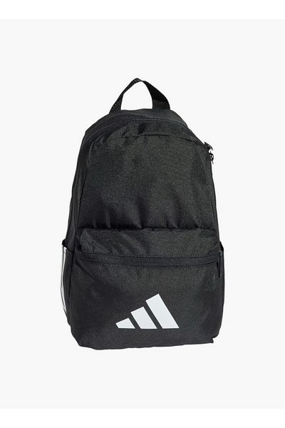adidas Logo Print School Backpack with Adjustable Straps and Zip Closure
