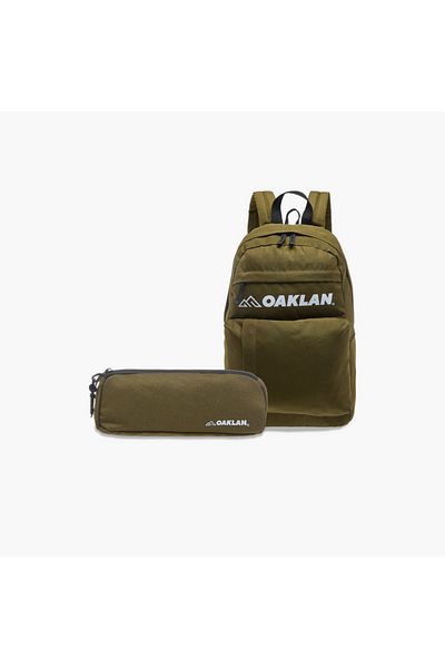 Oaklan by Shoexpress Logo Print School Backpack with Pencil Pouch - 12x32x45 cm