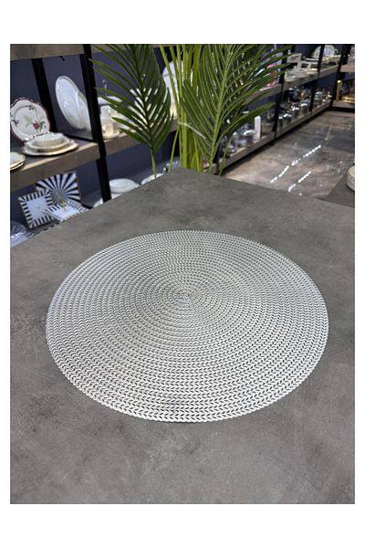 ACAR Serviciu american argintiu din piele artificială de lux 6 buc