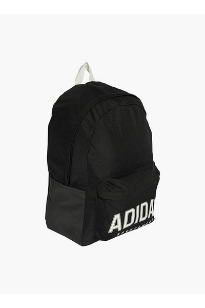 adidas Logo Print School Backpack with Adjustable Straps and Zip Closure