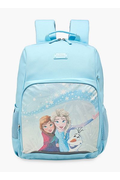 Disney Girls Frozen Print School Backpack with Adjustable Straps and Zip Closure - 13x31x41 cm