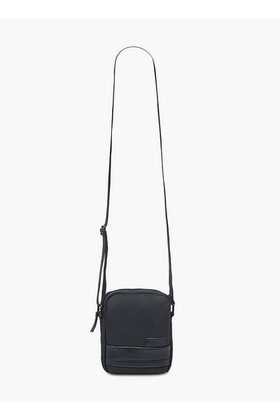LBL by Shoexpress Men Textured Crossbody Bag with Adjustable Strap and Zip Closure