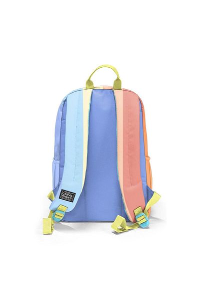 Coral High Colorful Striped 3-Piece School Bag Set Set23680
