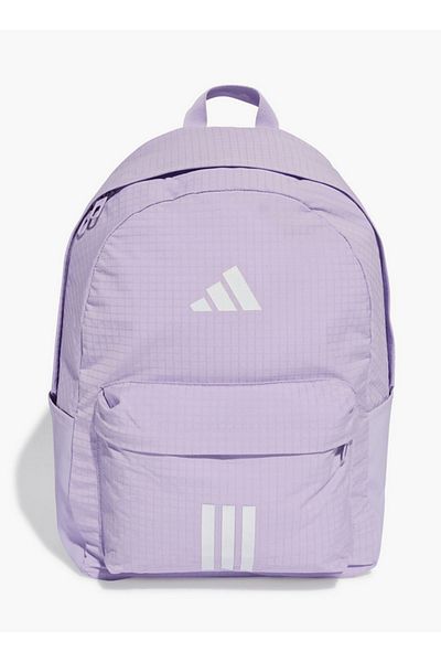 adidas Logo Print Backpack with Adjustable Shoulder Straps