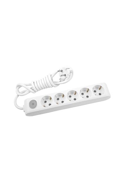PANASONIC Xtendia Power Extension Cord 5P/5M with Switch, White