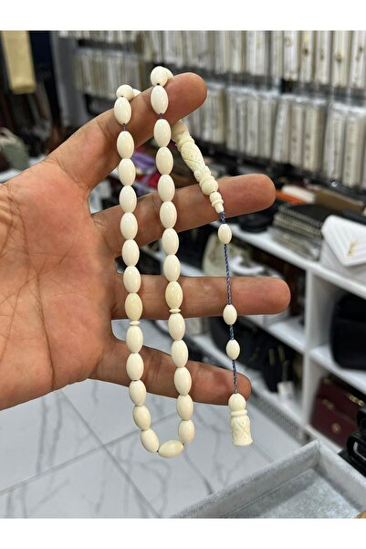 Katalin İmame Kalem Oymalı Devekemiği 7x11 mm Kapsül Kesim Tesbih