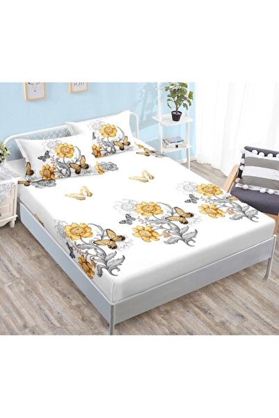 OEM Cearșaf și fețe de pernă pentru pat dublu, Finet, fluturi, turcoaz, 180x2...