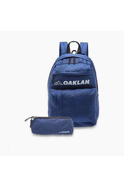 Oaklan by Shoexpress Logo Print School Backpack with Pencil Pouch - 12x32x45 cm
