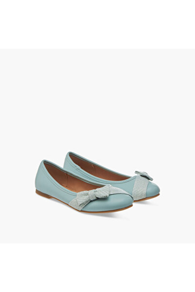 Little Missy Bow Accent Slip-On Ballerina Shoes
