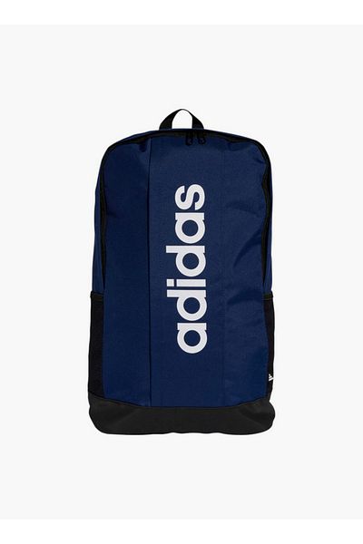 adidas Logo Print School Backpack with Adjustable Straps and Zip Closure