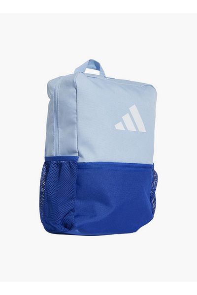 adidas Logo Print School Backpack with Adjustable Straps and Zip Closure