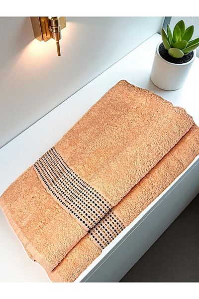 MixCotton Home 100% Cotton 2 Pieces Jacquard Bath Towels 70X140 cm