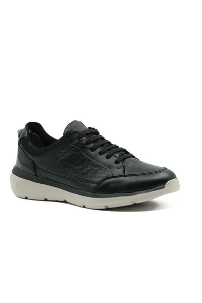 Tuna Genuine Leather Black Casual Sports Men's Shoes - Eva Sole 242010