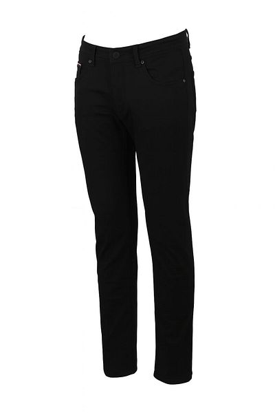 trender Μαύρο ανδρικό παντελόνι Vegas Battal Regular Fit Πλεκτό