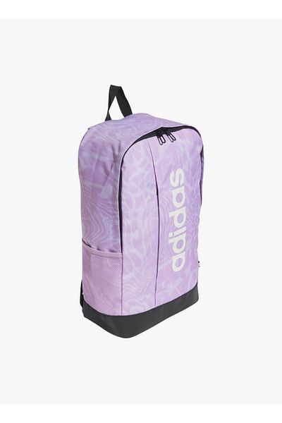 adidas Girls Logo Print School Backpack with Adjustable Straps and Zip Closure
