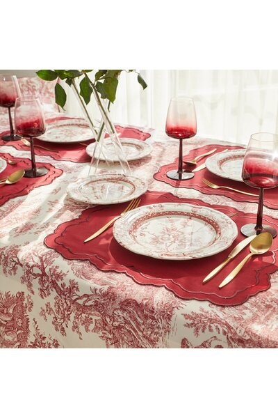 Giqu Home Bordo Pierre Amerikan Servis 2 Adet