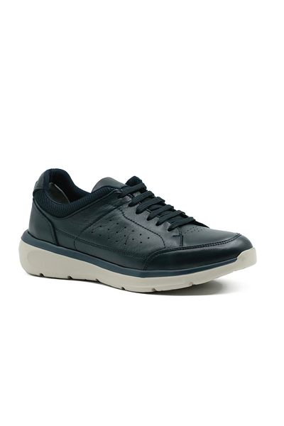 Tuna Genuine Leather Navy Blue Casual Sports Men's Shoes - Eva Sole 242010
