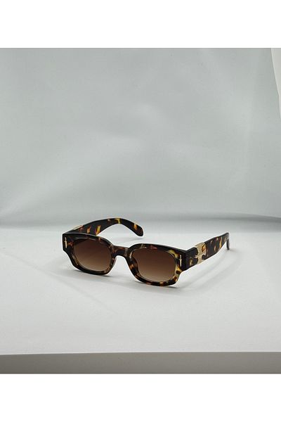 La sauvagine Prestige Series – Oval Leopard Sunglasses with Gold Detail