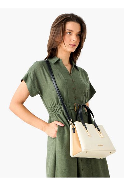 Flora Bella by Shoexpress Women Solid Tote Bag with Double Handles and Detachable Strap
