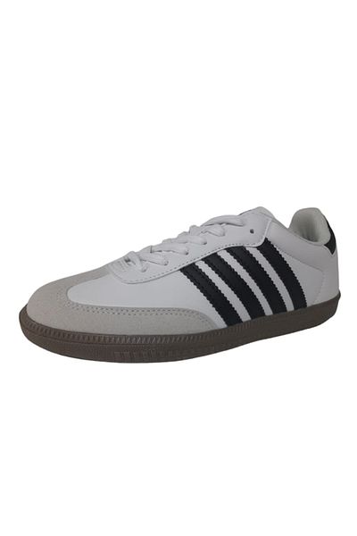 BOULDER Unisex White-Black Orthopedic Sole Walking Shoes