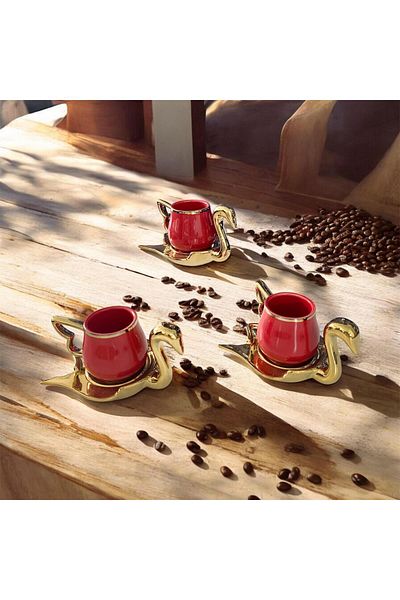 partridge store Swan Coffee Cup Set of 6