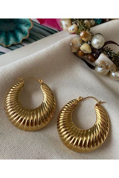 ÖNKÜTAKI Gloria Vintage Model Steel Earrings
