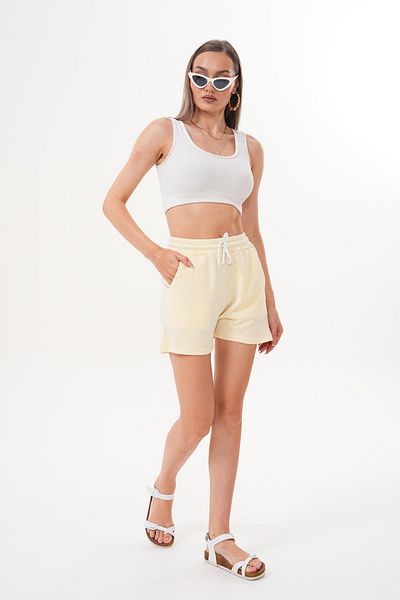 ŞİMAL Women's Stripe Patterned Shorts 250601 -