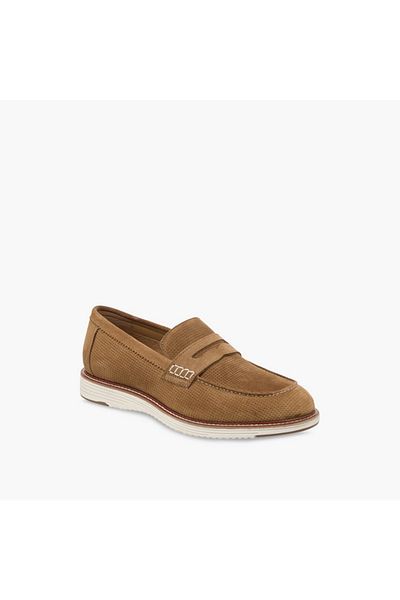 Duchini Men's Textured Slip-On Loafers