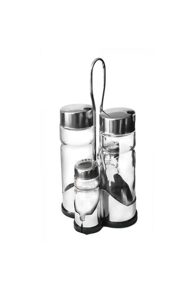 Raki Oliviera 5 pieces with chrome stand, 160ml bottles