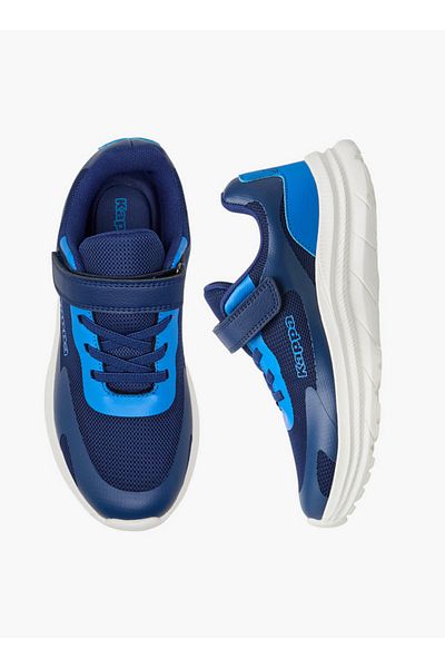 Kappa Boys' Logo Print Sports Shoes with Hook and Loop Closure