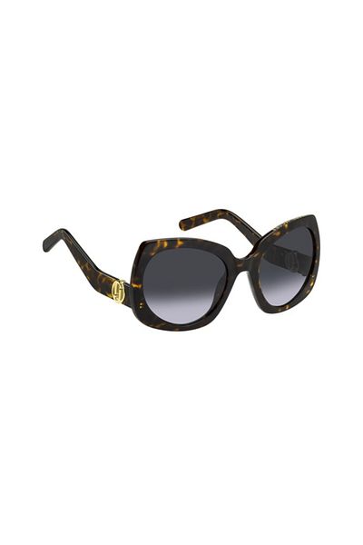 Marc Jacobs Women's Sunglasses Square Big Marc 808 086 Havana Coffee Frame Smoked Gradient Uv400 Glass