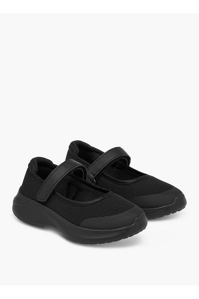 Dash Girls Textured School Shoes with Hook and Loop Closure