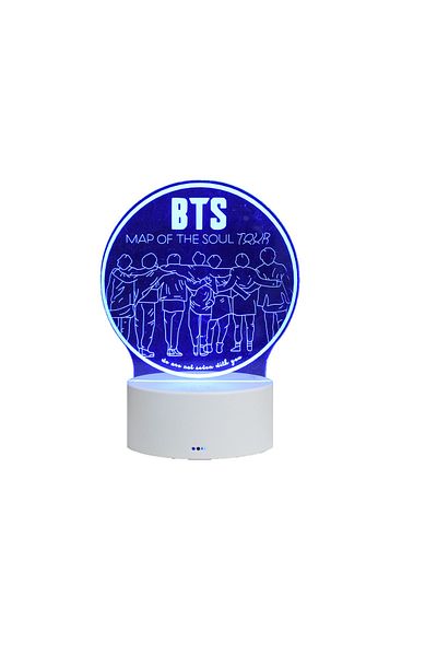OEM 3D LED Night Light, BTS ALL Band, 7 Colors, Ambient Light,