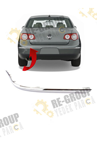 İthal VW PASSAT B6 ARKA TAMPON KENAR KROM ÇITASI 2006-2011 -SOL- 3C5807459A