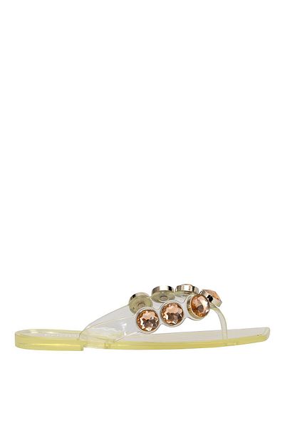 Ayakkabı Fuarı Elite Kdrj001-1 Women's Flip Flops Yellow