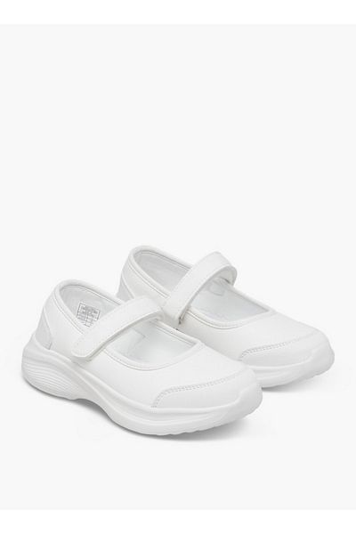 Dash Girls Solid School Shoes with Hook and Loop Closure