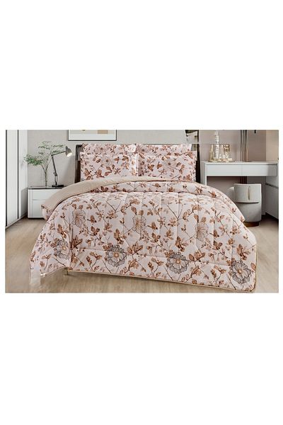 Mark Double bed sheet with a floral pattern, reversible design, to give you a refreshing summer with microfiber materials, size 220*240 cm
