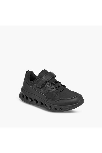 Dash Panelled Sports Shoes with Hook and Loop Closure