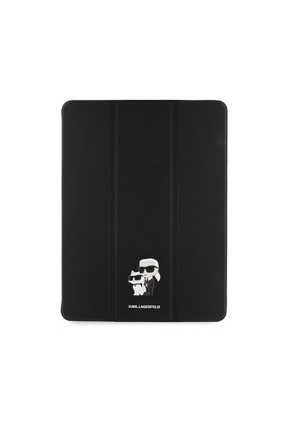 Gaudi Husa Flip pentru iPad Pro 11 2024, Karl Lagerfeld, Piele Saffiano, Negru