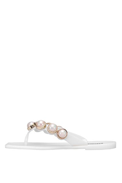 Ayakkabı Fuarı Flip Flops Elit KDRJ001-1 pentru femei, alb