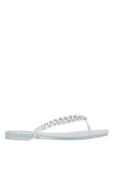 Ayakkabı Fuarı Elite Kdrj002-1 Women's Flip Flops Transparent