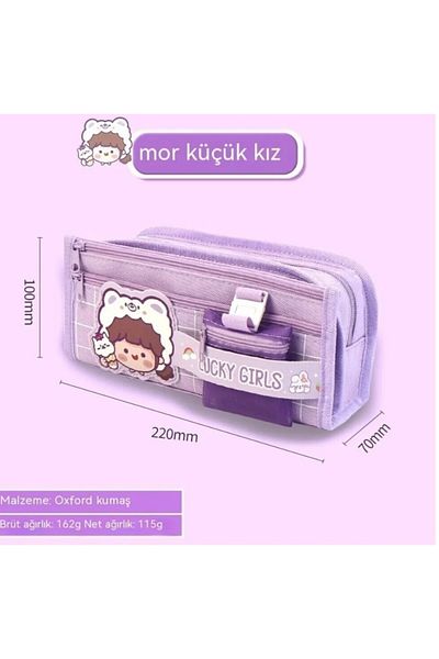 My Easy Shop Korean Style Kawai Pencil Bag Multi-Compartment Usefulpencil Case
