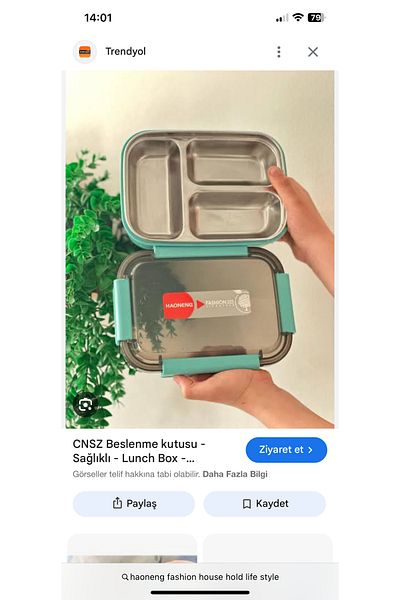 My Easy Shop 3 Compartment Stainless Steel Lockable Lunch Box Lunch Box with Spoon Gift