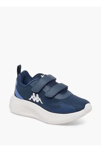 Kappa Boys' Logo Print Sports Shoes with Hook and Loop Closure