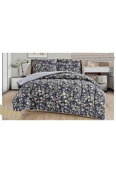 Mark Double bed sheet with a floral pattern, reversible design, to give you a refreshing summer with microfiber materials, size 220*240 cm