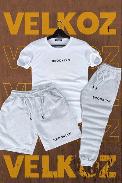 SILATU Brooklyn Tracksuit Shorts T-Shirt 3-Piece Set