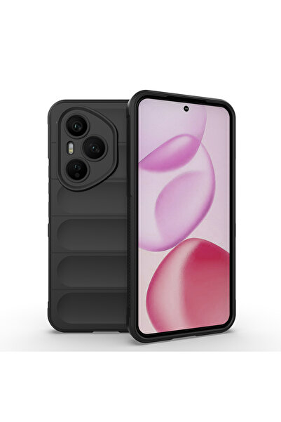 m.tk moveteck Honor 400 Pro Kılıf Kamera Korumalı Kabartmalı Yumuşak Renkli Silikon Kapak Mat Hisli içi Kadife