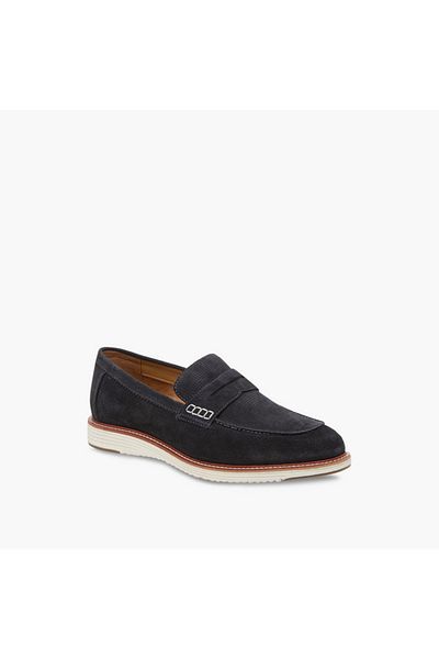 Duchini Men's Textured Slip-On Loafers
