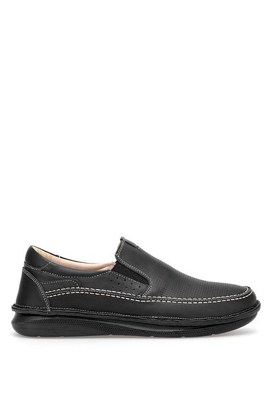 Ayakkabı Fuarı Elite Erlsn2628 Men's Genuine Leather Orthopedic Casual Shoes Black