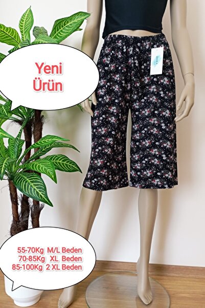 VİP BERA TEKSTİL Kadın Çıtır Desenli Yumuşacık Bermuda Alt